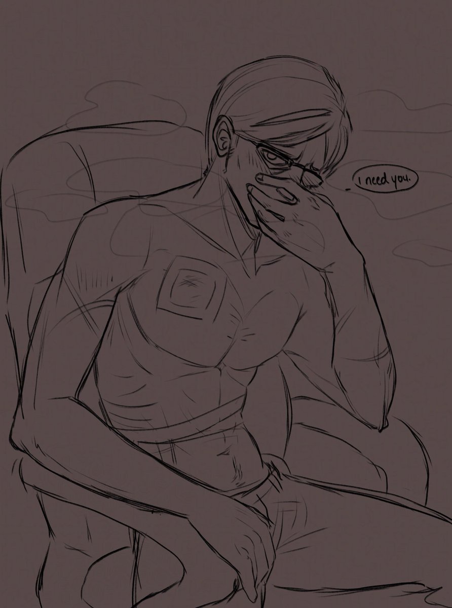 Dollchomp's tweet photo. sir nighteye doodle I did, a little suggestive but Yolo. I love him 
#mha #nighteye #nightmight https://t.co/tSTE41iW5z