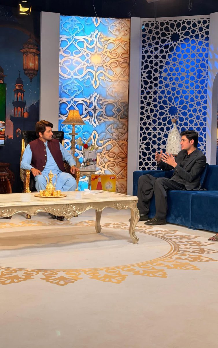 YouthCouncilPK's tweet photo. Executive Members of The Youth Council Pakistan led by President Muhammad Shehzad Khan appeared on HUM Pashto 1 on Ramadan Transmission with Arbaz Khan &amp; Momina Khan. 

#RamadanTransmission #HUMPashto1 #ArbazKhan #MominaKhan https://t.co/HDzllyo9t4
