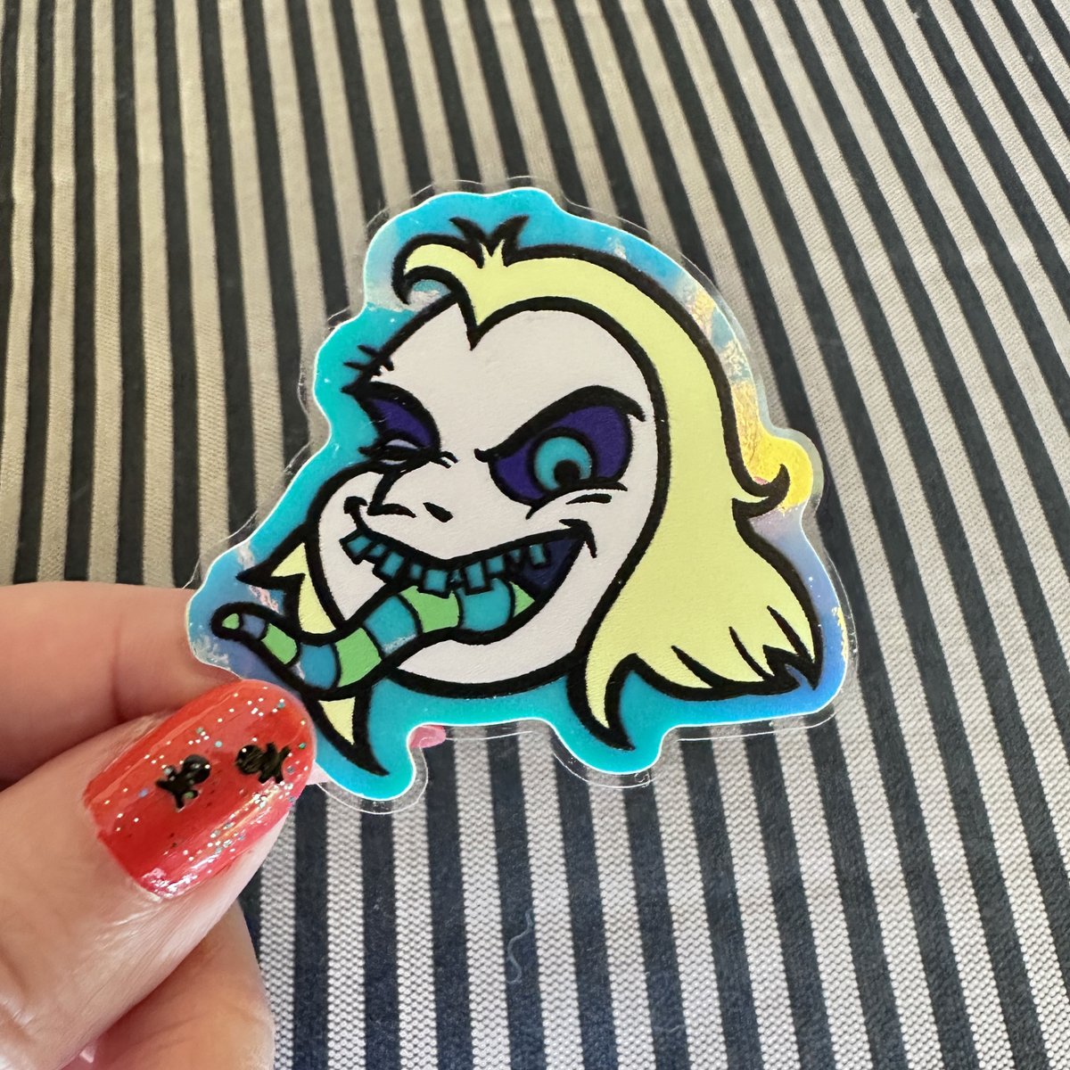 glow in the dark beetlejuice stickers are up in my etsy!