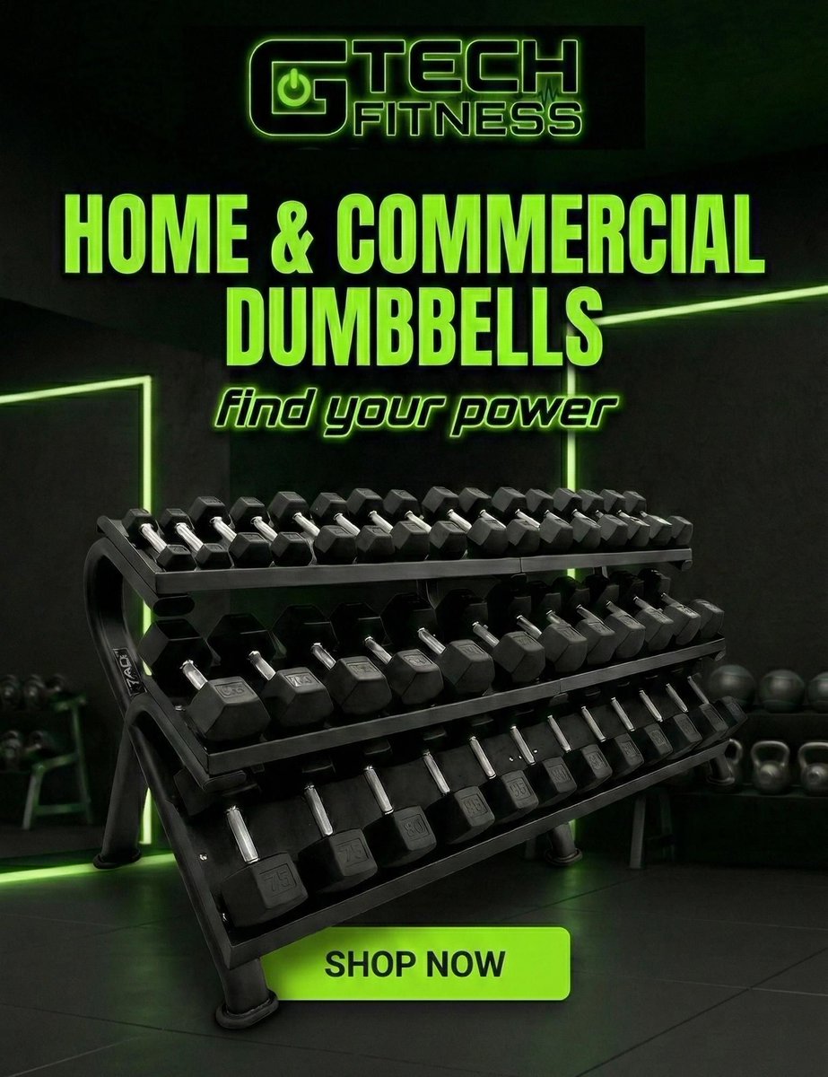 Gtech_Fitness's tweet photo. Serious strength starts with the right dumbbells. 💪🖤💚

Home &amp; commercial dumbbells built for daily training—trusted by lifters and fitness facilities nationwide.
Free shipping.

👉 https://t.co/3TzLGqvLYp

#GtechFitness #FindYourPower #Dumbbells #StrengthTraining #GymEquipment https://t.co/j1sLEuXbeJ