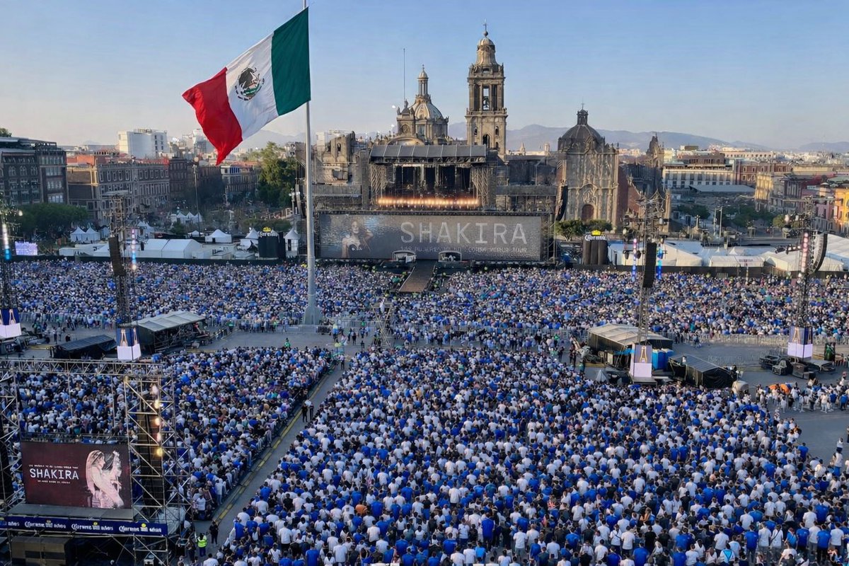Shakira seguro canta su álbum completo de, “Donde están los ladrones”, y seguro todos corean, aquí enseguida 🏰 

¿Ya listos para el concierto?