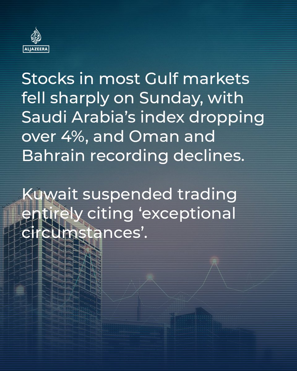 The UAE has shut its stock markets for two days as Iran continues its retaliatory strikes across the Middle East. The rare pause in trading comes as oil prices surge over fears the supply through the Strait of Hormuz will be cut.