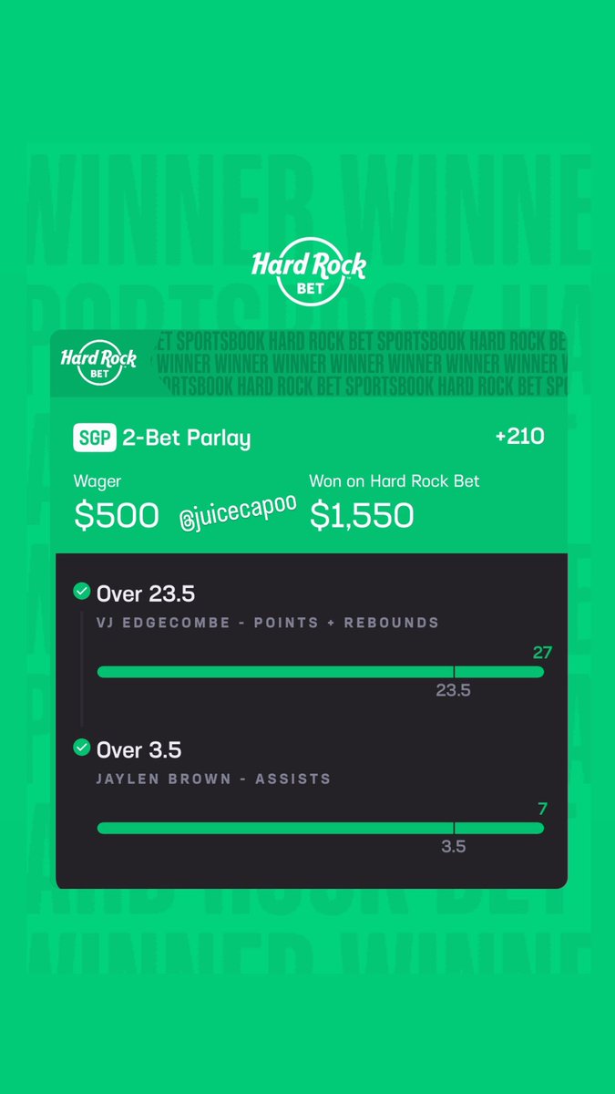 $500 to $1,550 ✅✅✅

$25 Giveaway for a Lucky Follower 🍀

Tag 5 fwenz + rt 

VJ Edgecombe Jaylen Brown Nba Basketball Bet Parlay Sports Juicecapoo Boston Celtics Philadelphia 76ers