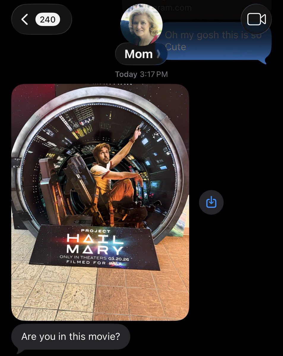 I’ve been hearing it from the internet for months now but I’m not joking when I tell you that MY OWN MOM texted me after she saw the Project Hail Mary trailer and asked “Are you in this movie??”