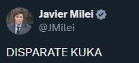 Milei cada vez que un zurdo grita: