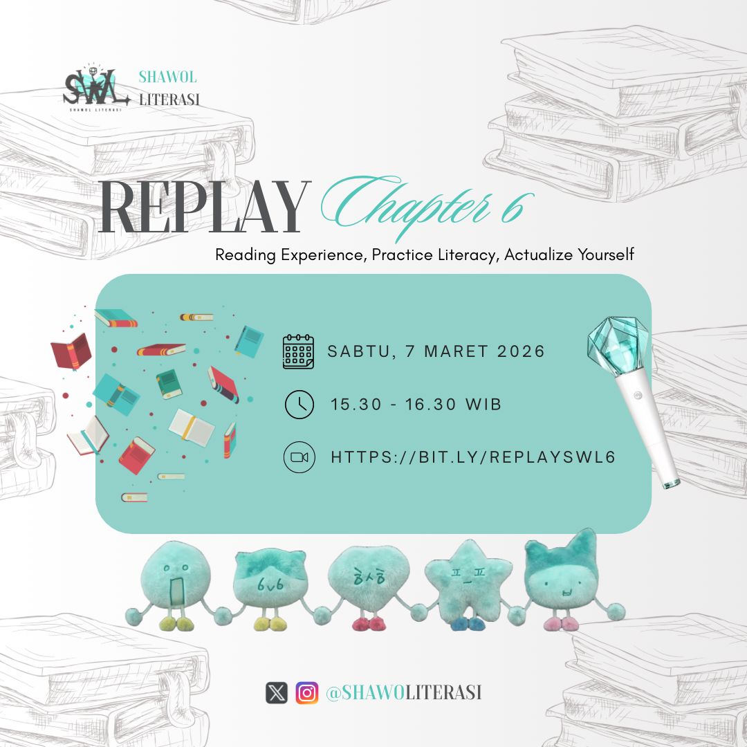 shawoliterasi's tweet photo. Buah manggis buah kedondong
Shawol manis, merapat dong

Ngabuburit enaknya sambil baca buku nggak sih? Sini ikut REPLAY 6 yang bikin akhir pekan kamu seru! Bawa buku kamu buat eksplor banyak hal di sini ya

#ShawolBookClub #REPLAYSWL6 #shawoliterasi https://t.co/TFIDjUh9cM