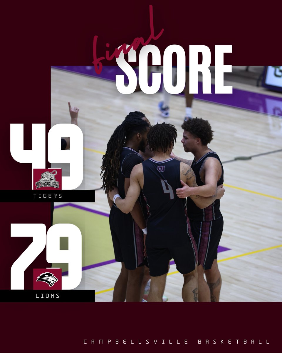 CvilleTigersMBB's tweet photo. FINAL | The Tigers fall to the Lions.

#️⃣ #TigerUp https://t.co/t2i26pk7Ia