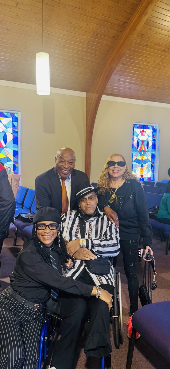 After Worship Picture With Southern Soul Artist Ms Genie, Real OG Derrick Burk's in Wheelchair And Stephanie Whitlock from Interstate BarQue; We Are Victory In Christ Christian Church 1683 South Parkway, Memphis!