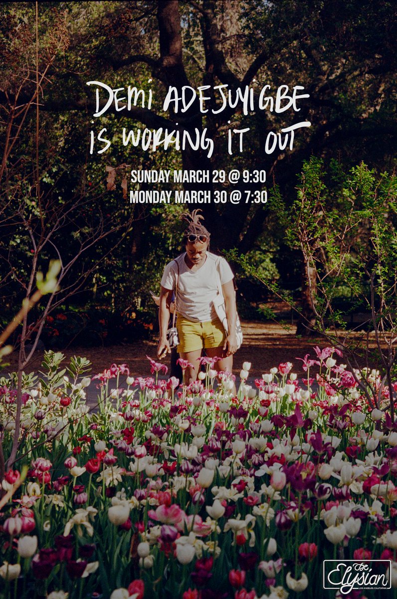 hello. i'm doing an hour of new material at the elysian theater in LA at the end of the month. come see me