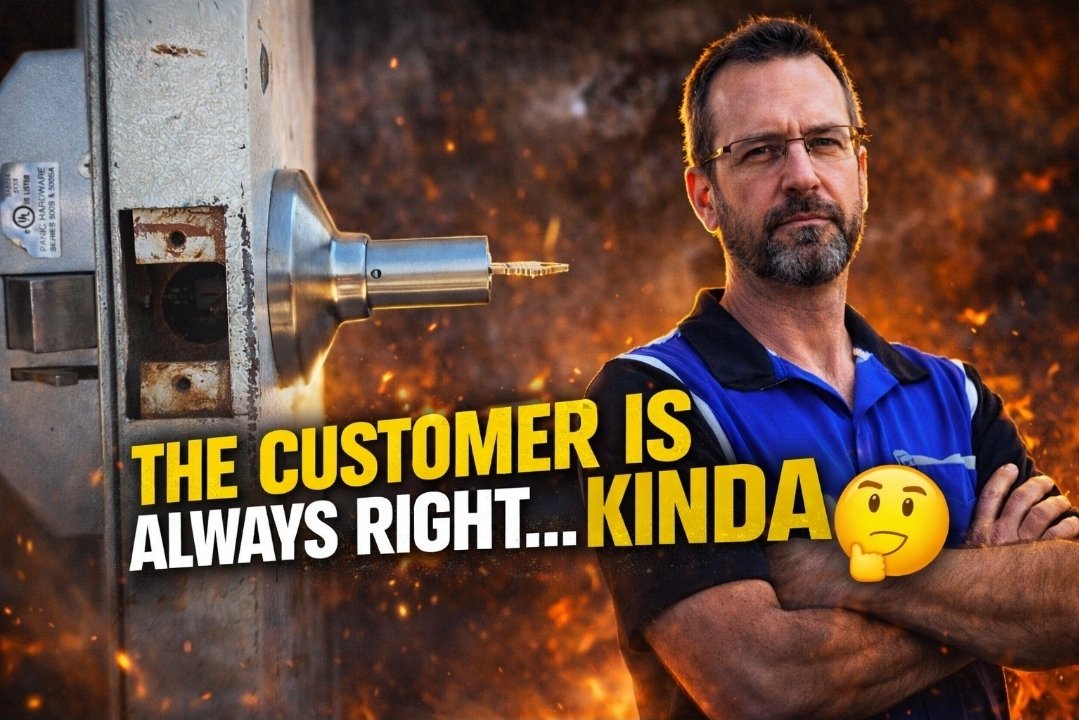 RealWayneWinton's tweet photo. “The customer is always right”… KINDA. 🤔
In locksmithing, they’re right about the problem — not always the solution.
Stop being an order taker.
Start being the professional.
That mindset shift changes everything.
Watch Episode 5 👇
https://t.co/Z6WdPtcPry
#Locksmith https://t.co/a6jHy6YNa7