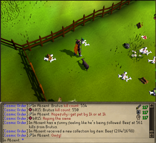 OSRSCosmicOrder's tweet photo. GRATZ!!!! One of our leaders have gotten. Beef at 561 KC!!! #OSRS #OSRSclan #CosmicOrder https://t.co/GVoB1wJNF3