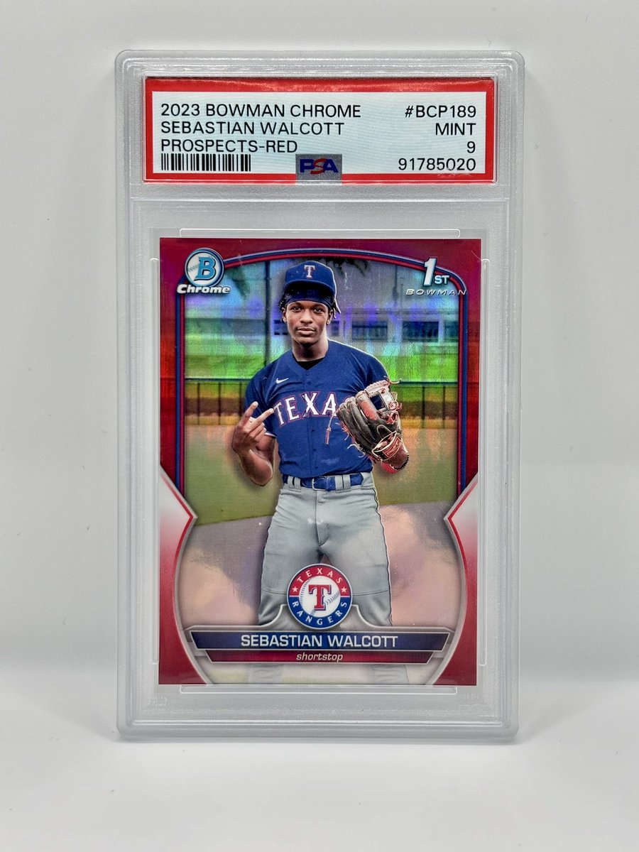 ‼️FOR SALE‼️

2023 Bowman Chrome Sebastian Walcott Red Refractor, /5 PSA 9

🏷️$3,200

RTs much appreciated 🙏