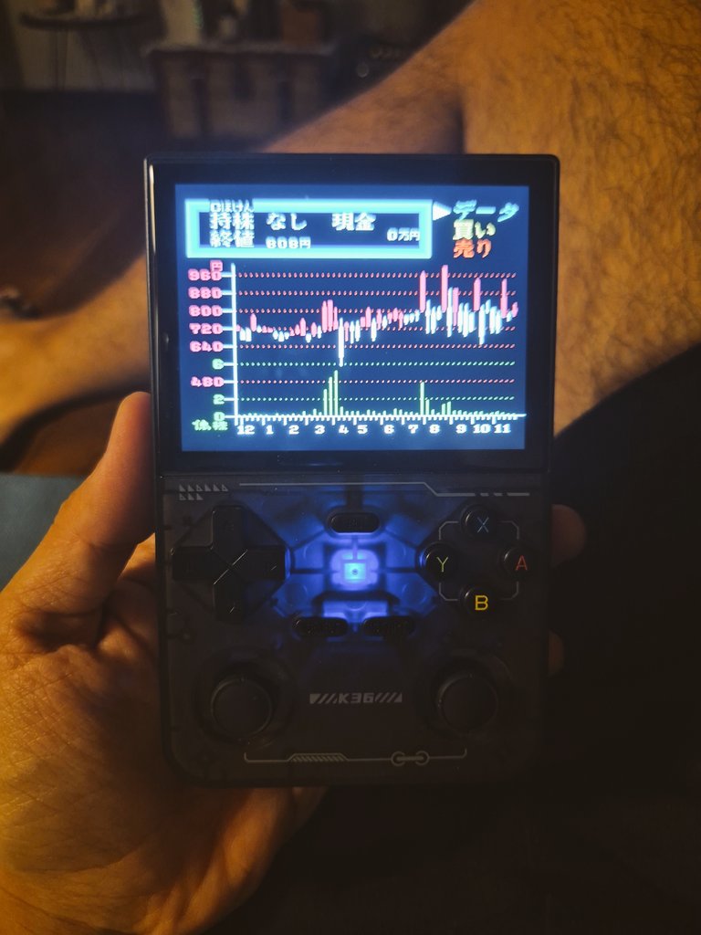MudJimm's tweet photo. Me acabo de dar cuenta que en esta consola tengo un juego de trading, no entiendo una mierda porque está en japonés, así que voy a hacer lo que se hacer, perder plata. Necesitaría ayuda de @tomatous2020 https://t.co/QZnjkYTofZ