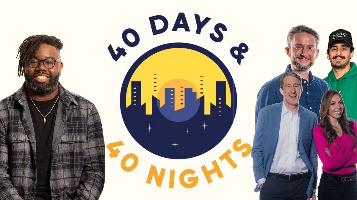 EJ_Stewart's tweet photo. NEW: THE GANG REUNITES ON “40 DAYS &amp; 40 NIGHTS” TOMORROW

The full team of @MaggieandPerl is back for the first time since December! @MaggieGray, @andrewperloff, @AndrewBogusch, &amp; @ERodriguezRadio all join me LIVE at 9:15 am eastern time Monday

Day 36 begins at 8am! 😀 https://t.co/ATuFGNqJXW