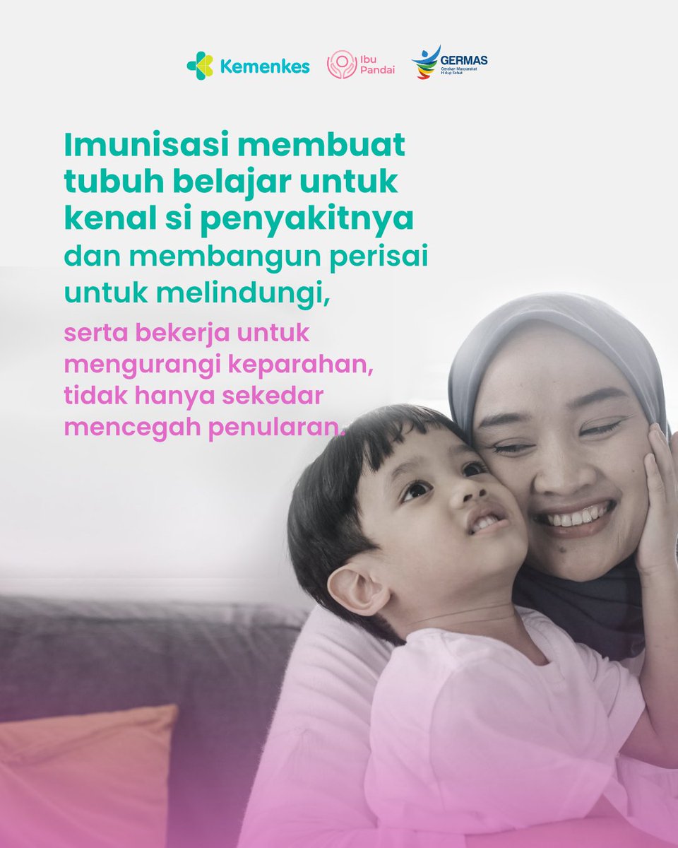 AyoSehatKemkes's tweet photo. Jadi, jelas ada bedanya Bun anak yang dapat imunisasi dan tidak.  Tetap terapkan perilaku hidup bersih dan sehat di rumah maupun saat di luar.

#AyoSehat #Kemenkes #ibupandai https://t.co/UR7qPZzkQm