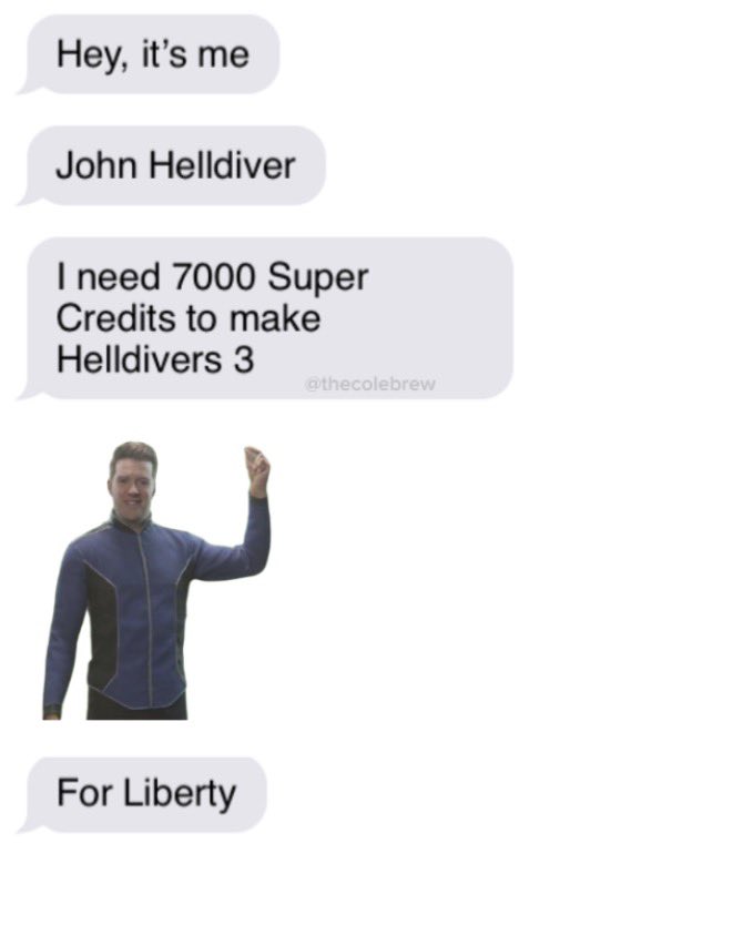 TheColeBrew's tweet photo. Seems legit. 

(Collecting new and old helldivers follow up) https://t.co/qxNKrRL5pj
