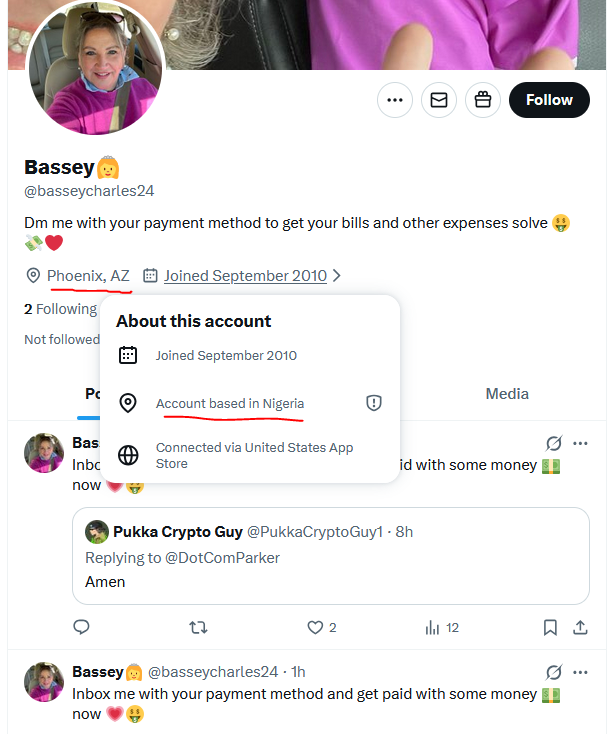 minithoughtsz's tweet image. This was clearly a scam from 1st comment, but every single comment is the same.  Thank you @elonmusk for putting actually account locations. #scammers