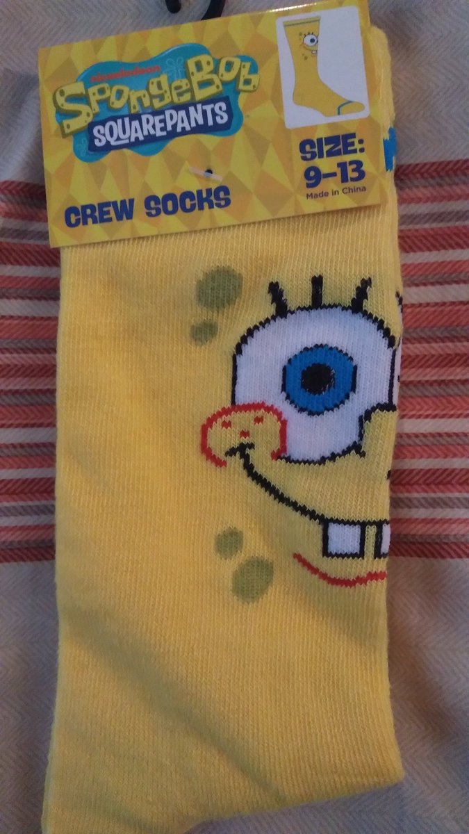 "Hi I'm SpongeBob socks"