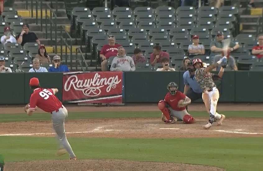 Alabama gets a solo home run from Justin Lebron, his 7th and second of the tournament, but fall in their weekend finale to Houston, 8-2.
Tide (9-3) finishes the tournament 2-1, and will return to Tuscaloosa the 2026 Frisco Classic Champions.
Bama hosts Jacksonville State Tuesday.