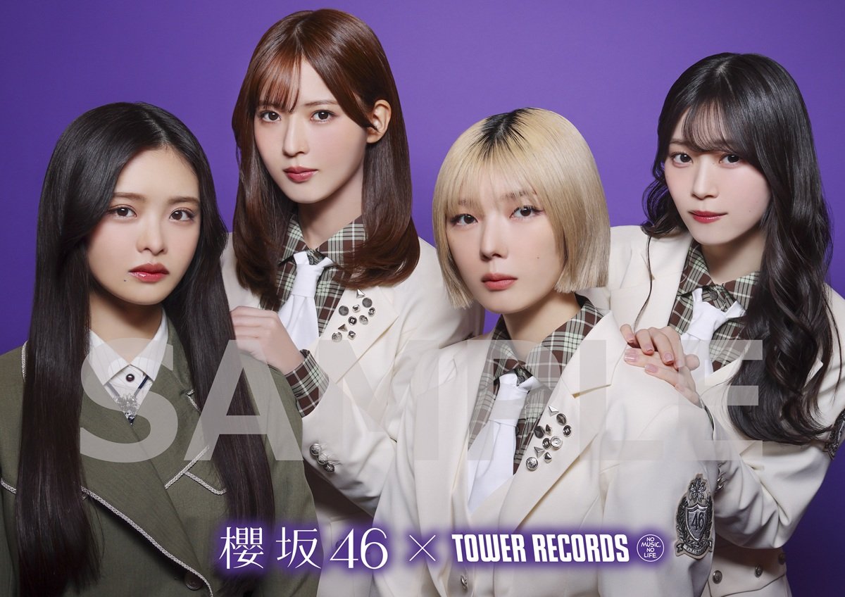 解禁】櫻坂46×TOWER RECORDS ①TOWER PLUS+ ②コラボポスター ③直筆