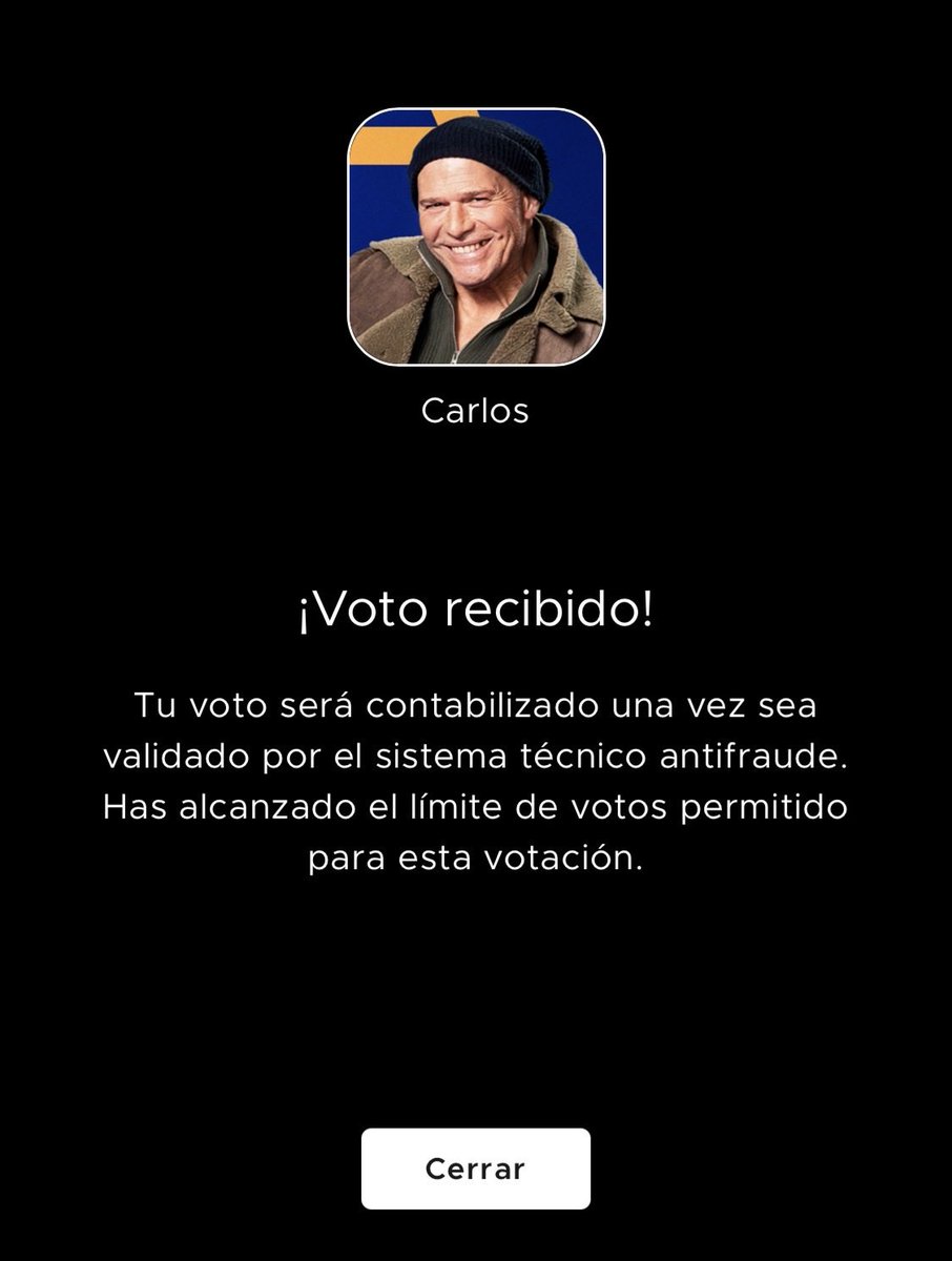 Sólo puede quedar uno y ese es Carlos. Sería una injusticia terrible que ganase cualquiera de las otras 2 #GHDúoSemifinal