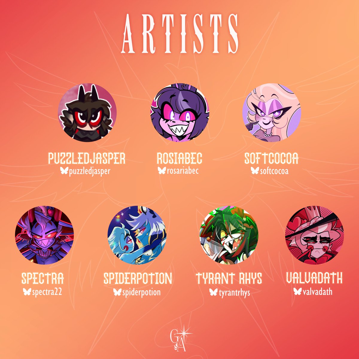 goldenangelzine's tweet photo. With a little wap-bam-boom, alakazam and the punch of a pentagram we present you our artists for the zine! ✨🪽  #GoldenAngelZine #LuciferMorningstar https://t.co/kchT48qdKV