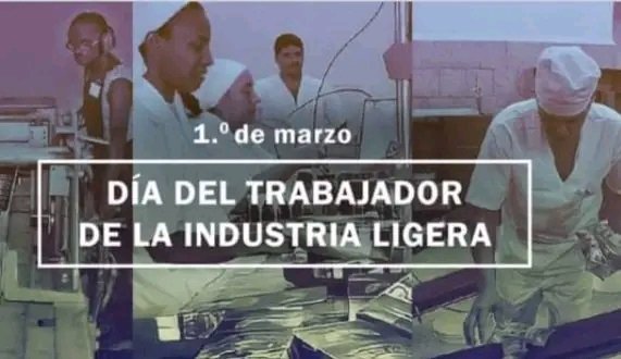 Muchas felicidades en su día a los trabajadores de la Industria Ligera, ellos también enfrentan el recrudecido bloqueo creando alternativas para contribuir al desarrollo económico de #Cuba. #LatiendoConFidel <a href="/DiazCanelB/">Miguel Díaz-Canel Bermúdez</a> <a href="/DrRobertoMOjeda/">Dr. Roberto Morales Ojeda</a> <a href="/AlfreMene37409/">Alfre Menendez</a> <a href="/PartidoPCC/">Partido Comunista de Cuba</a>