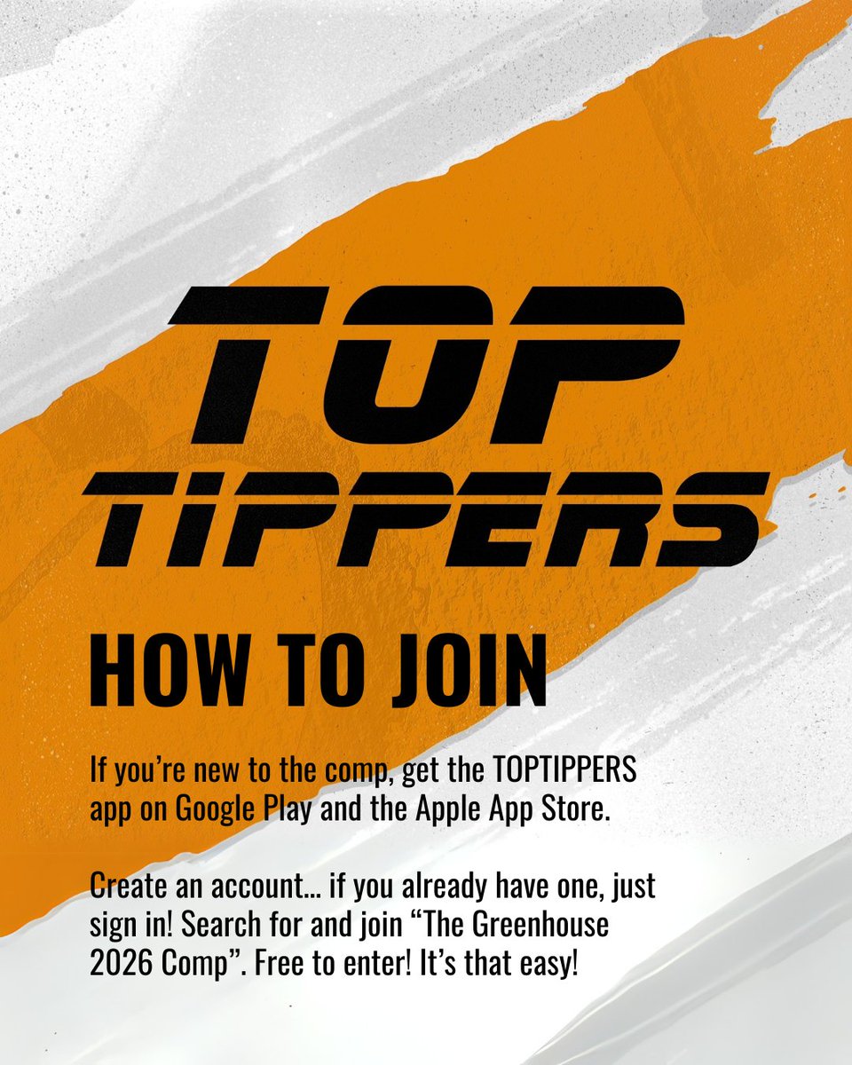 There’s still time.

The NRL season is underway, but only two matches have been played.  You can still join The Greenhouse 2026 Tipping Competition and be part of the action each week. Sign up now and get involved. Details: ow.ly/qaHM50YhviW

#WeAreRaiders #CanberraRaiders