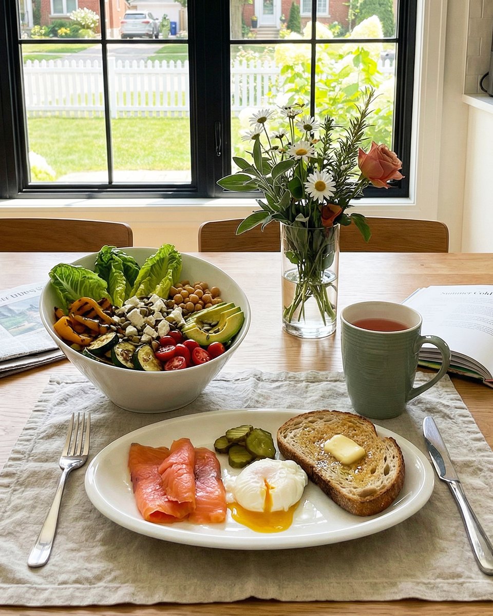 dowanceramics's tweet image. A little reset at the table. 🤍

Smoked  salmon, a perfectly jammy egg, buttery sourdough, and a bowl full of  greens — simple, fresh, and just enough to feel good.

#dowanceramics #Dowangifts #slowliving
#balancedliving #freshingredients #cleaneatingrecipe 
#healthylifestyles