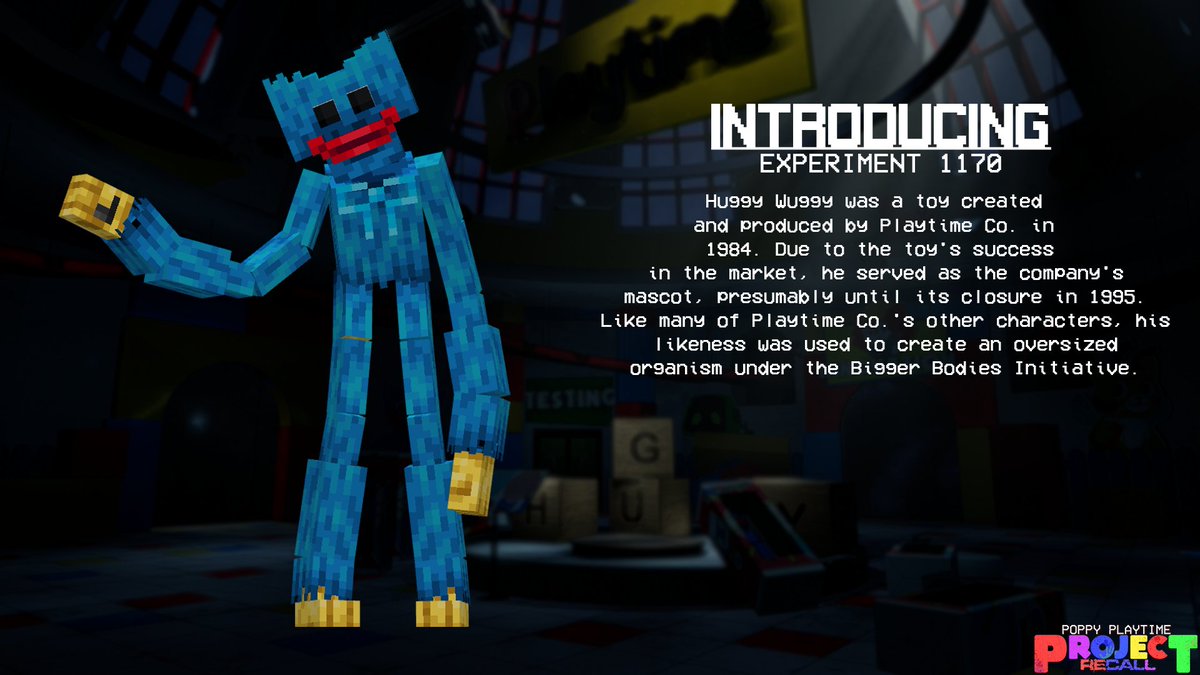 PoppyRecall's tweet photo. Meet everyone’s favorite cute and huggable toy, Huggy Wuggy! Coming soon to a game near you!

#PoppyPlaytime #PoppyPlaytimefanart #huggywuggy #Minecraft #MinecraftMod https://t.co/AzW3AwJUhO
