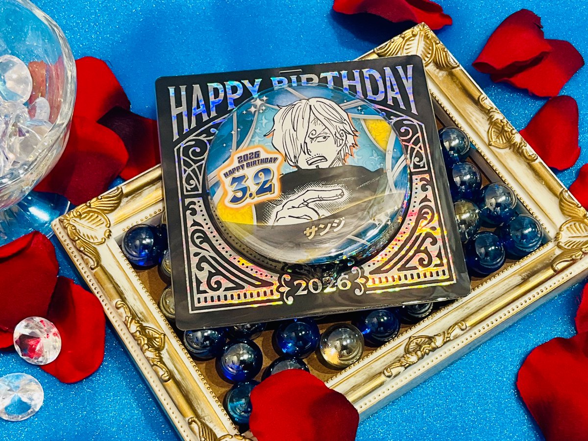 新商品】原画商品 バースデイ缶バッジ サンジ 550円（税込） 好評発売