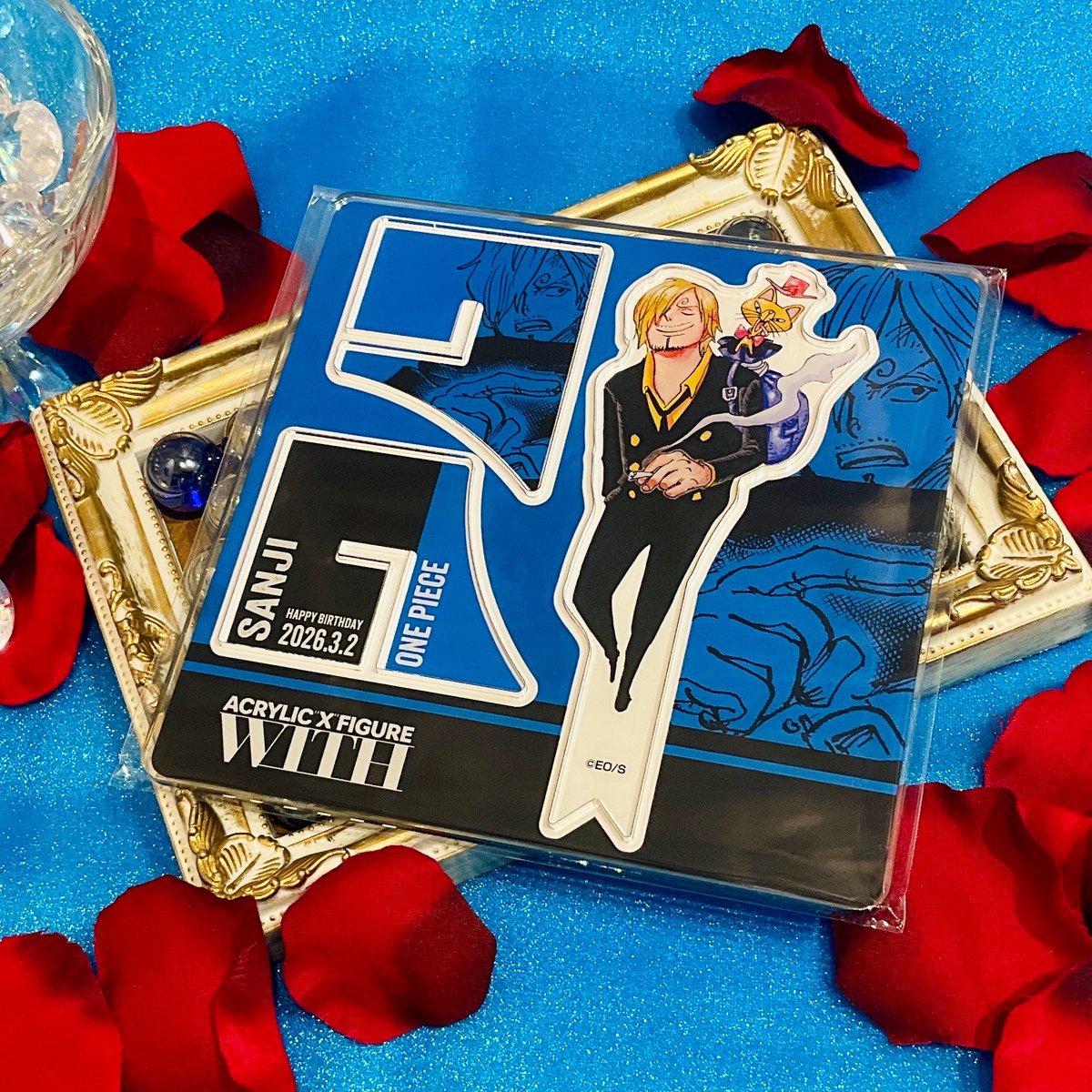 新商品】原画商品 バースデイアクリル”X”フィギュア-with- サンジ
