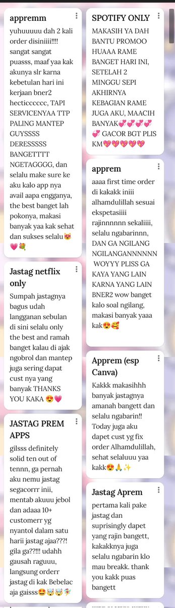 Morning!! Aku masih avail jastag all spess ya kec gestun #zonauang wasaf me for order ya!