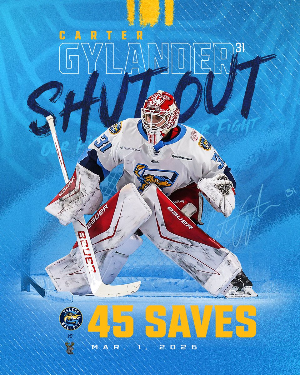 GYRO SHUTS IT DOWN ⬇️

Carter Gylander records our second CONSECUTIVE shutout and tallies 45 saves tonight 👏