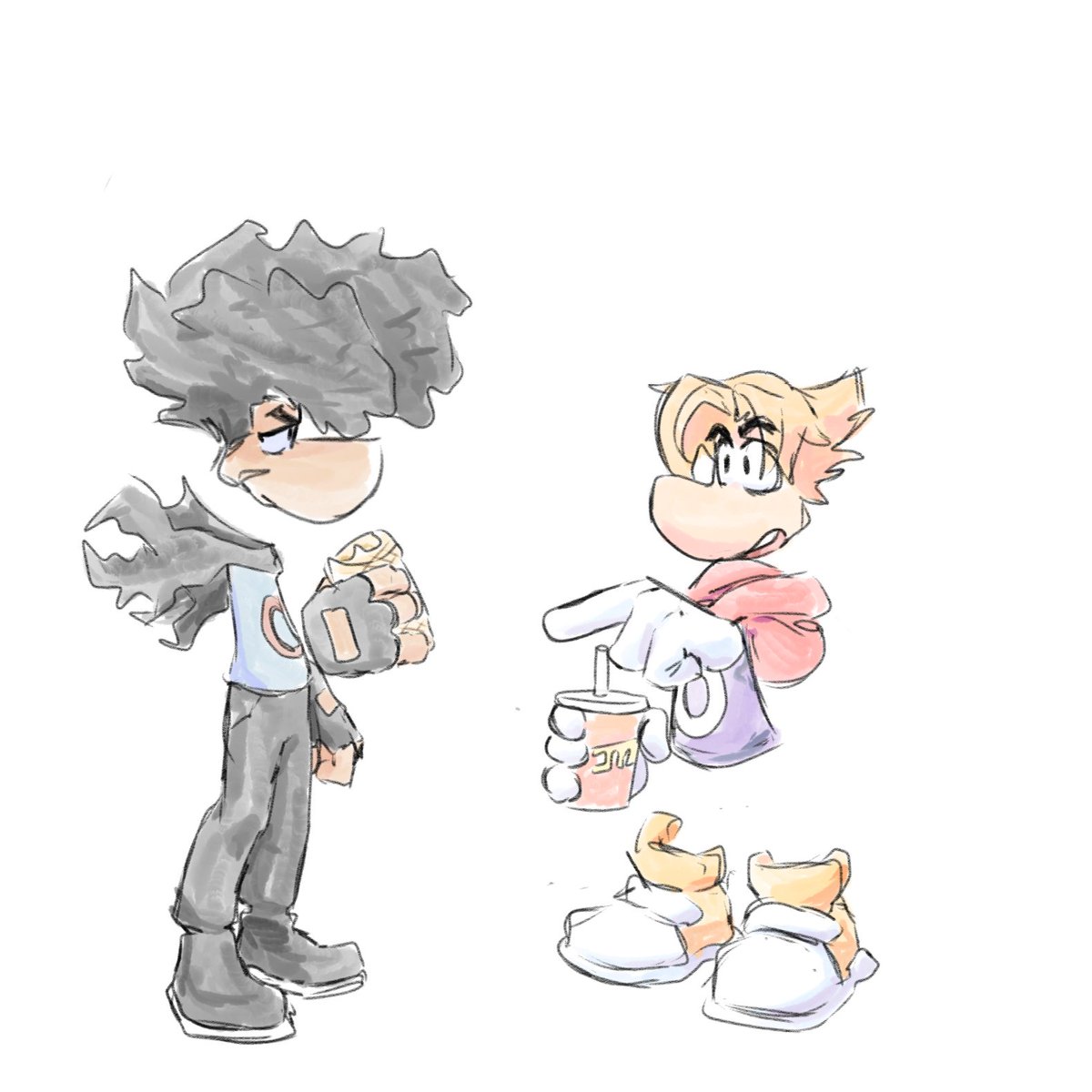 JoeRay and Rayman 🙂‍↕️
.
#Rayman #raymanfanart