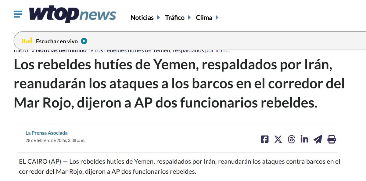 En este momento la crisis en Medio Oriente suma a 17 naciones. Los hutíes anunciaron desde el oeste de Yemen que van reiniciar los ataques en el Mar Rojo. Líbano es ahora escenario de la lucha entre Israel y Hezbolllah