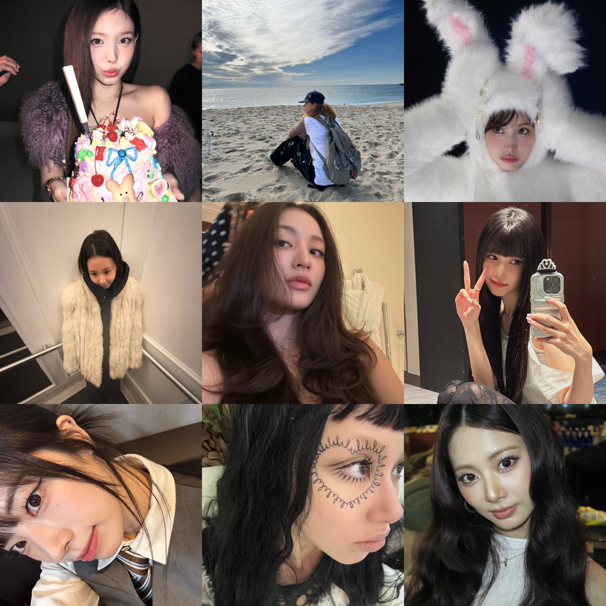 TWICE's current Bubble profile pics