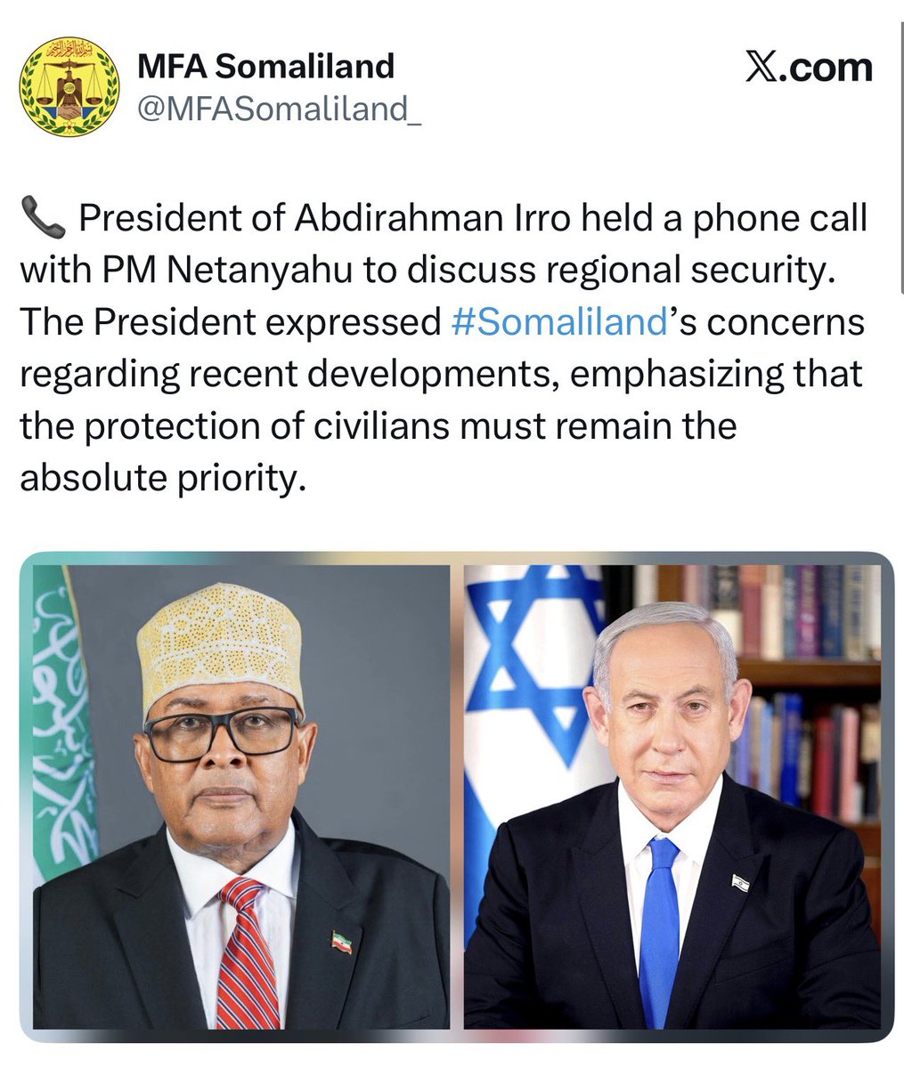dhoorebbc's tweet photo. Fact check: This account @MFASomaliland_ is a fake handle created in February 2026. The real Somaliland Ministry of Foreign Affairs X account is @somalilandmfa and was created in 2014. It did not post this news. https://t.co/VyyAIhmG60