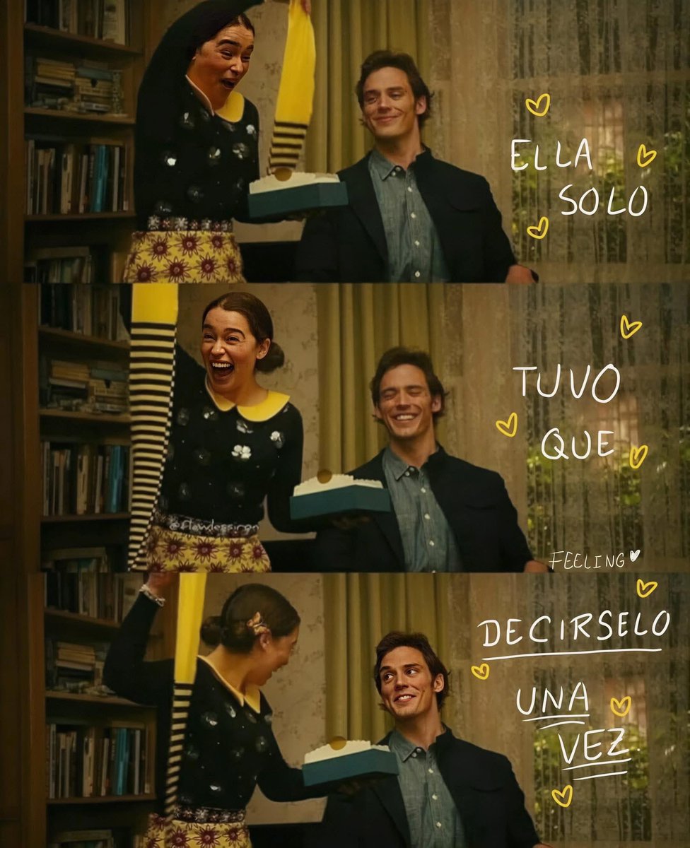👂🏼✍️ 
La película 'Yo, antes de ti', es la mejor representación del hombre atento y detallista.