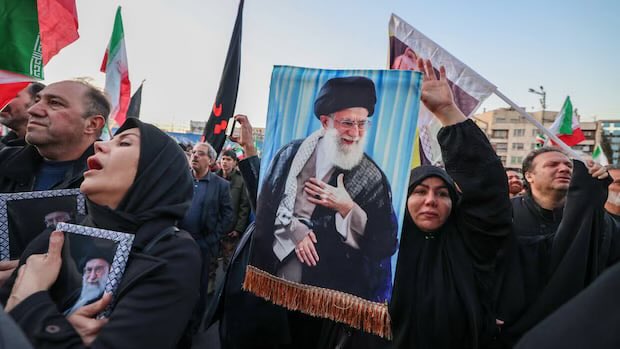 cobragutts's tweet photo. @CBCNews FAKE!  should be ashamed of yourselves 
Demonstrators hold up portraits of Iran's Supreme Leader Ayatollah Ali Khamenei during a rally at a square in Tehran on Sunday. (Atta Kenare/AFP/Getty Images) https://t.co/9NXySe9aZL