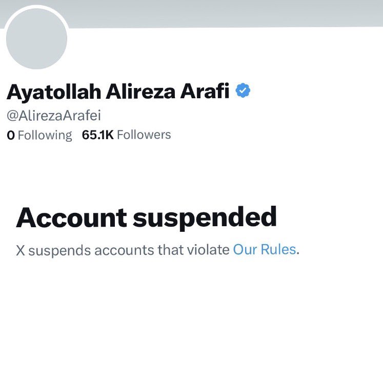 VisgionPost's tweet photo. 🚨 BREAKING:

X just BANNED Iran’s new Supreme Leader. https://t.co/edtPOvb1LM