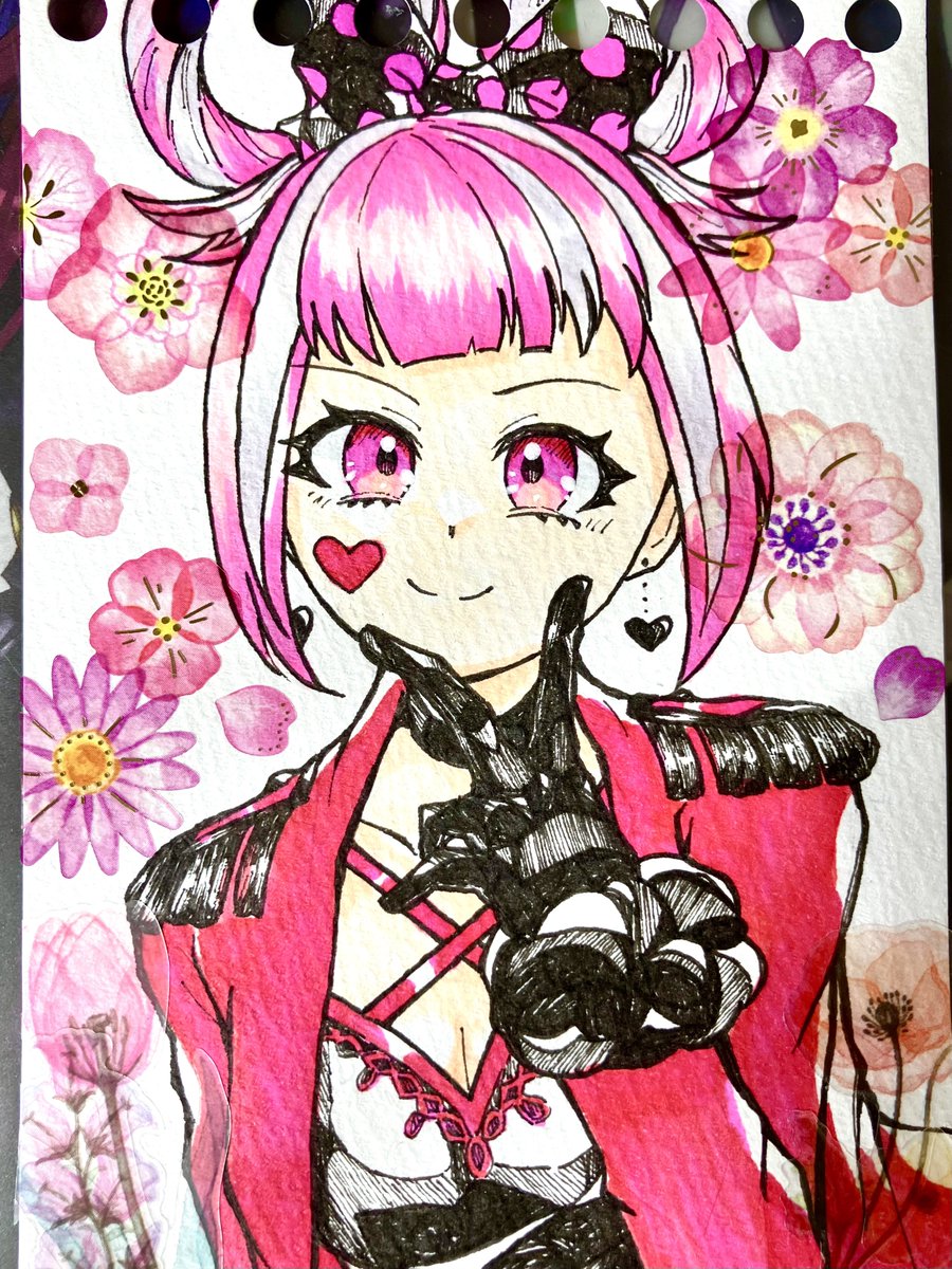 オルちゃん塗れたよ♥ 紺色のコピックがなかったから黒でゴリ押しました