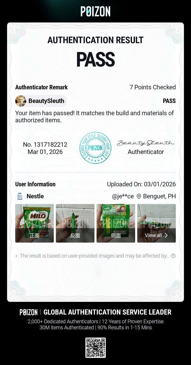 _Jhestine25_'s tweet photo. POIZON made verifying my item so easy — total no-brainer. Highly recommend for anyone looking to authenticate with confidence! #POIZON #POIZONAuthentic #SharePOIZONlegitcheck https://t.co/3yvAuL8LiT