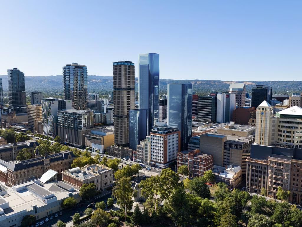 theTiser's tweet photo. After years of failed promises, a landmark Adelaide CBD site will be transformed with a $300 million investment by a Singaporean company that dwarfs previous development attempts. 🏙️ SEE MORE: https://t.co/TxK4EmfFaG https://t.co/mvMkzxyL1W