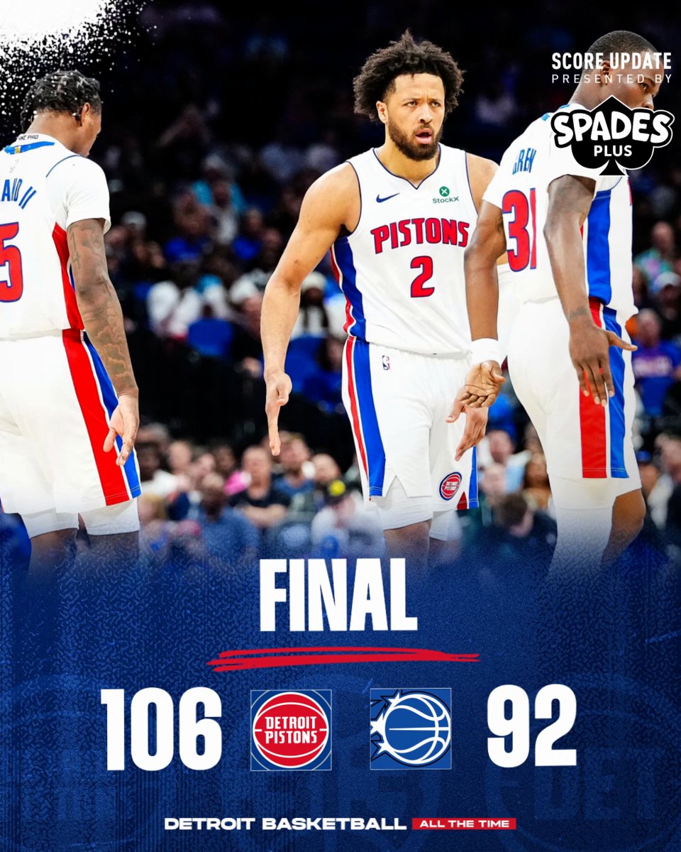 YOU KNOW THE PISTONS WON AGAIN