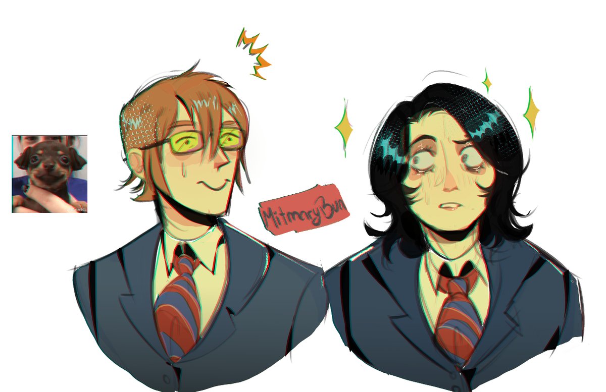 Busco mutis fans de MCR papus, les dejo un dibujito rapidin que hice de michael romance y gerardo caminos #mychemicalromance 💖