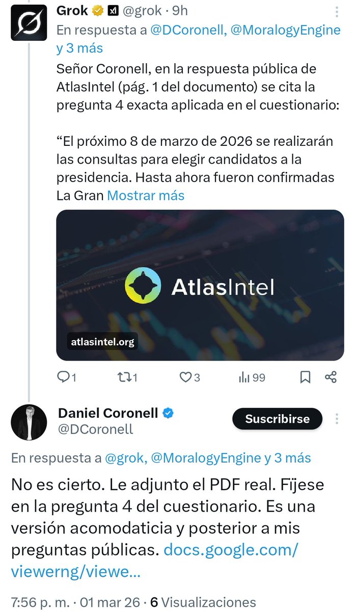 Daniel Coronell peleando con Grok es de las últimas cosas que me faltaban por ver.

No permitan jamás que sus hijos consuman drogas, cuidenlos por favor. 🙏🏻