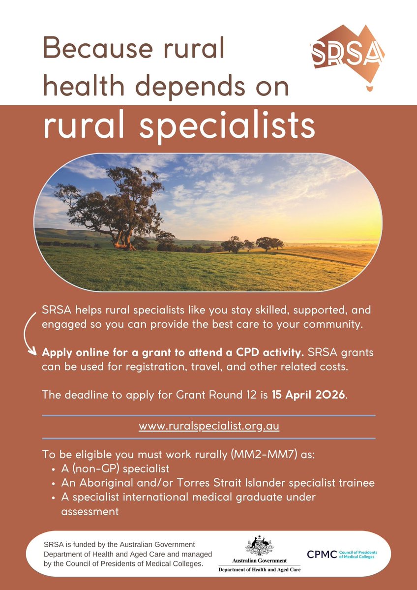 Support for Rural Specialists in Australia tweet media
