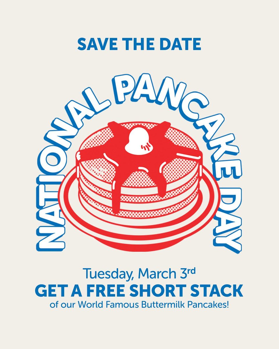 jladycurrie's tweet image. Don't forget @IHOP on Tuesday March 3rd 2026 you get a free stack of pancakes just make sure you contact the location closest to you to make sure their participating. In honor of #NationalPancakeDay