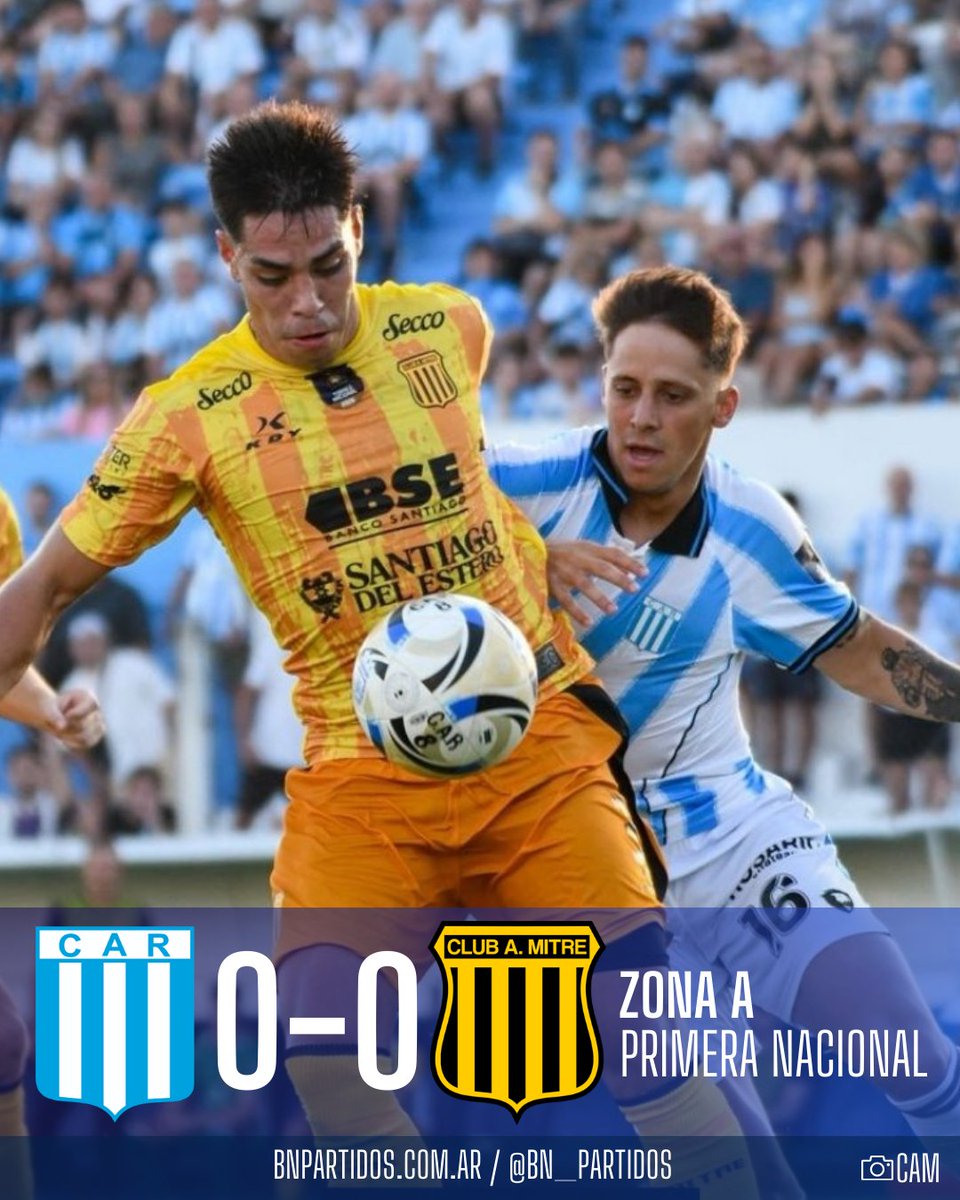 BN_Partidos's tweet image. #PrimeraNacional ¡NO HUBO GOLES EN CÓRDOBA! 🚫

#RacingCba y #Mitre (expulsados Minissale y Ferreyra) igualaron 0-0.

📌 2 PJ sin triunfos para La Academia.
📌 2 PJ sin derrotas para el Aurinegro.

#BNPartidos 📲